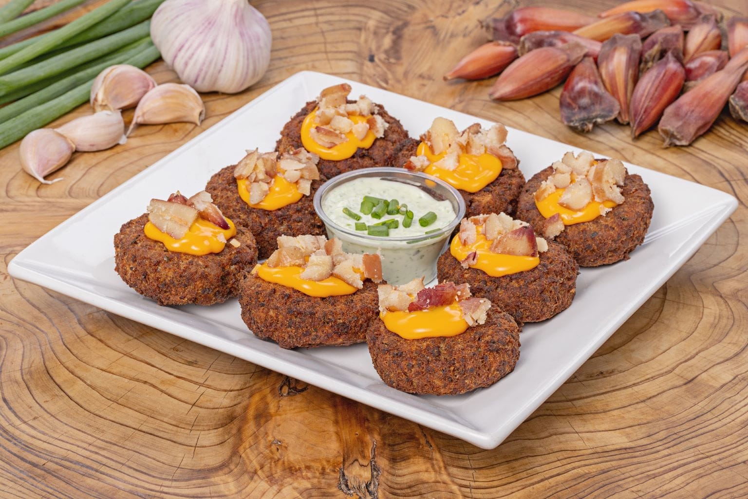 porção de bolinho de carne