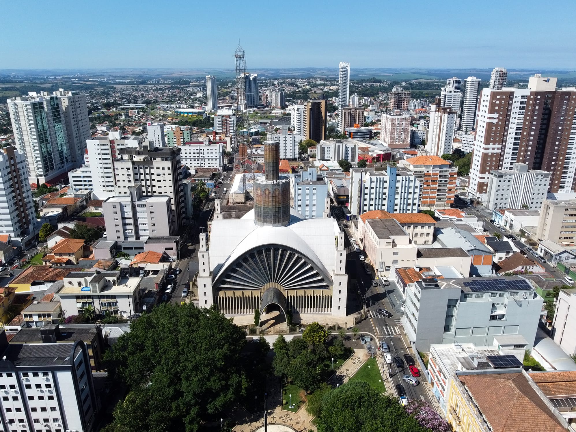 Vista área Igreja