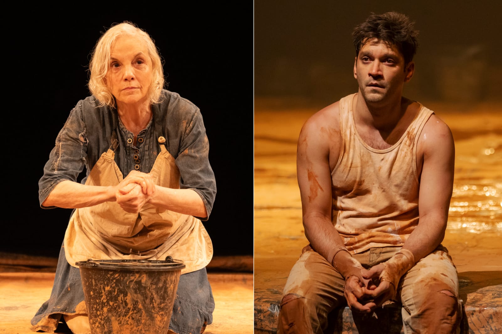 Atriz Denise Del Vecchio e ator Armando Babaioff - peça de teatro "Tom na Fazenda"