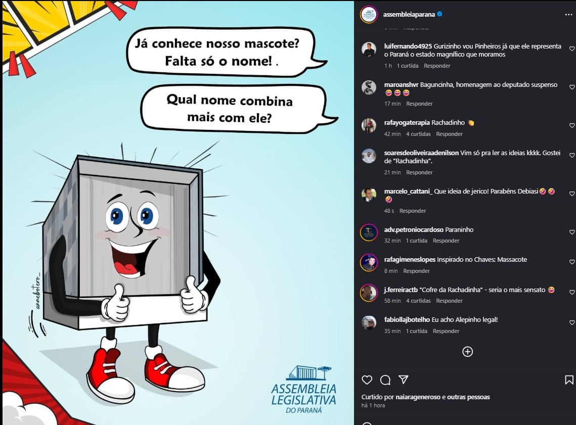 print de página do instagram