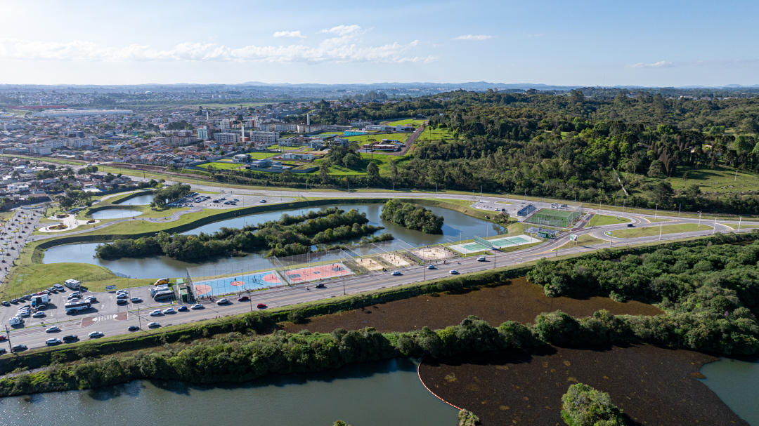 vista área do parque das águas
