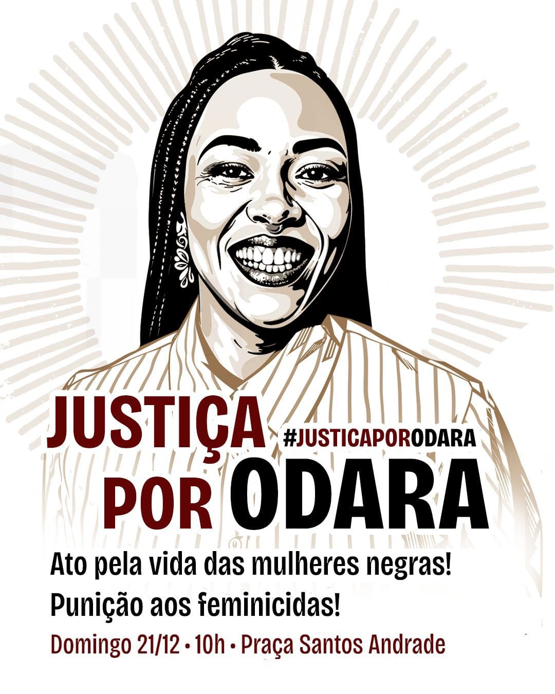 Ato em memória de Odara acontece em Curitiba neste domingo