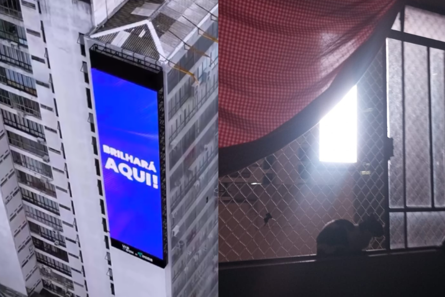 Moradores perdem o sono com primeiro telão da "Times Square Curitibana"