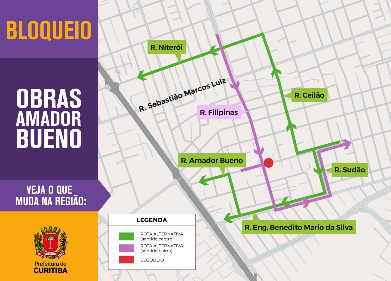 Ruas do Cajuru terão bloqueios parciais para obras do BRT Leste/Oeste a partir de segunda (5)
