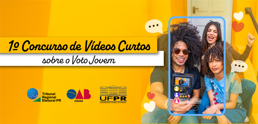 Com prêmio de R$ 16 mil, TRE, OAB e UFPR promovem concurso de vídeos sobre o voto jovem