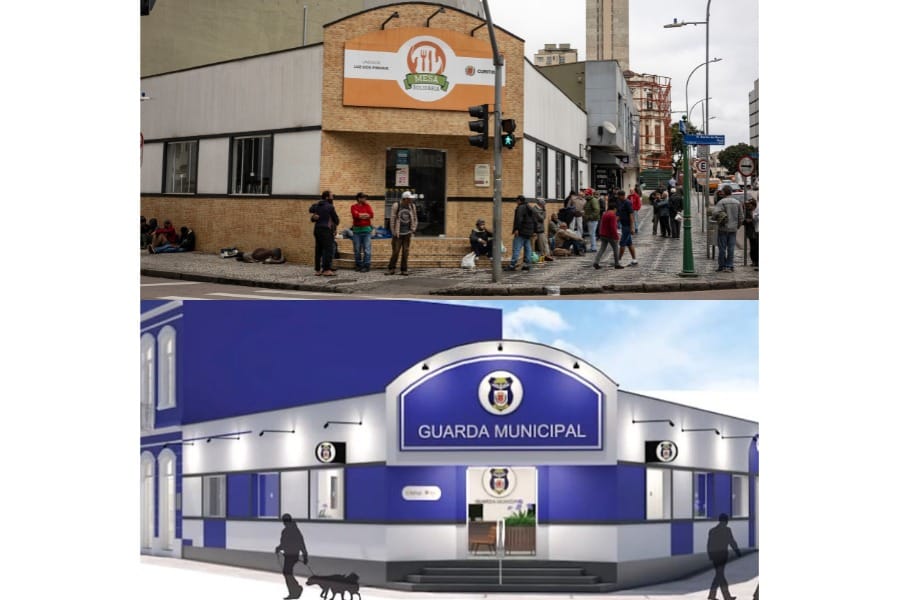 Prefeitura de Curitiba substitui restaurante do Mesa Solidária por módulo da Guarda Municipal