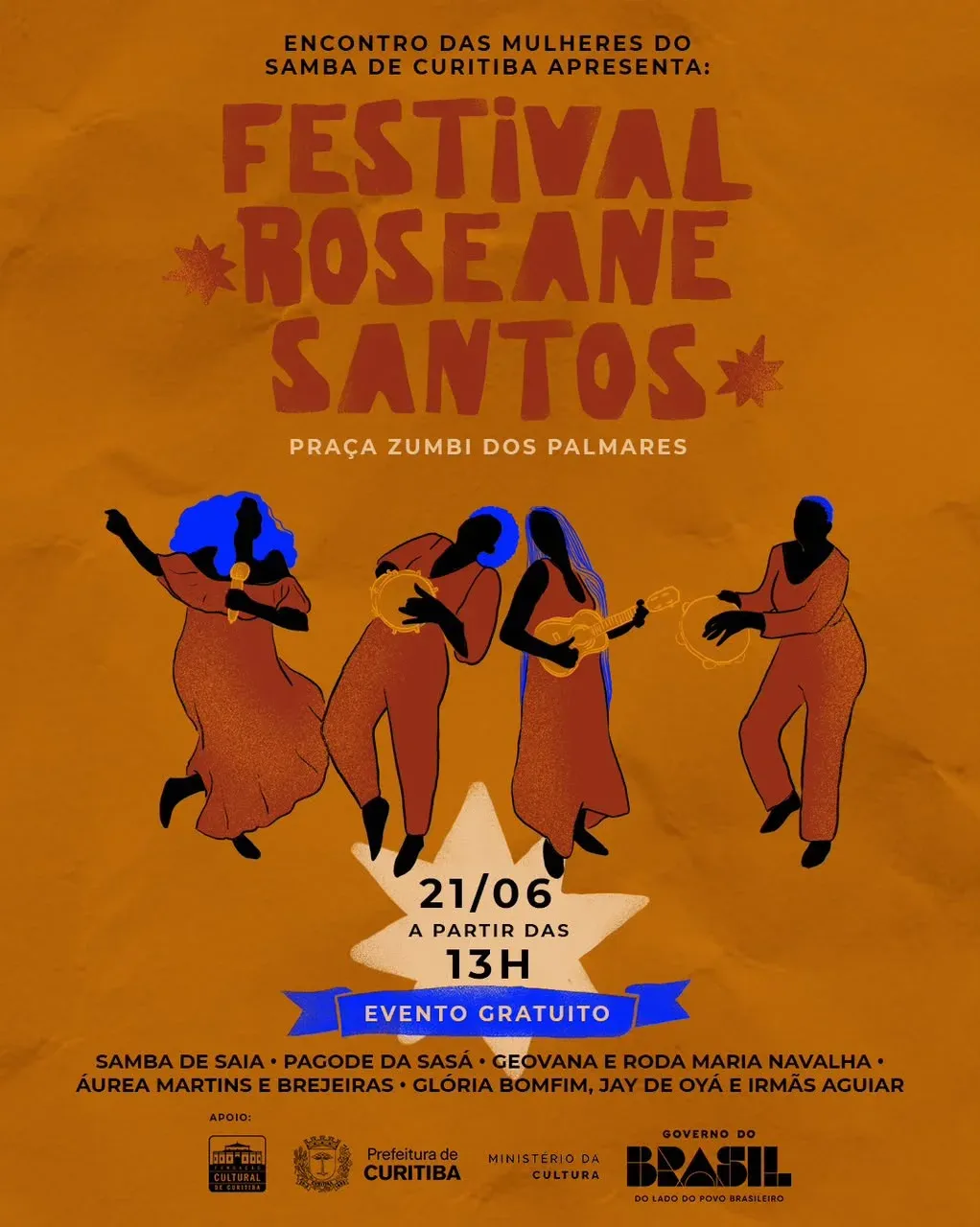 Cartaz do Festival Roseane Santos | Divulgação