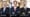 Retratos de Walfrido Avila, Guilherme Avila e Carlos Frederico Gulin, lado a lado, de terno e braços cruzados no escritório da Tradener