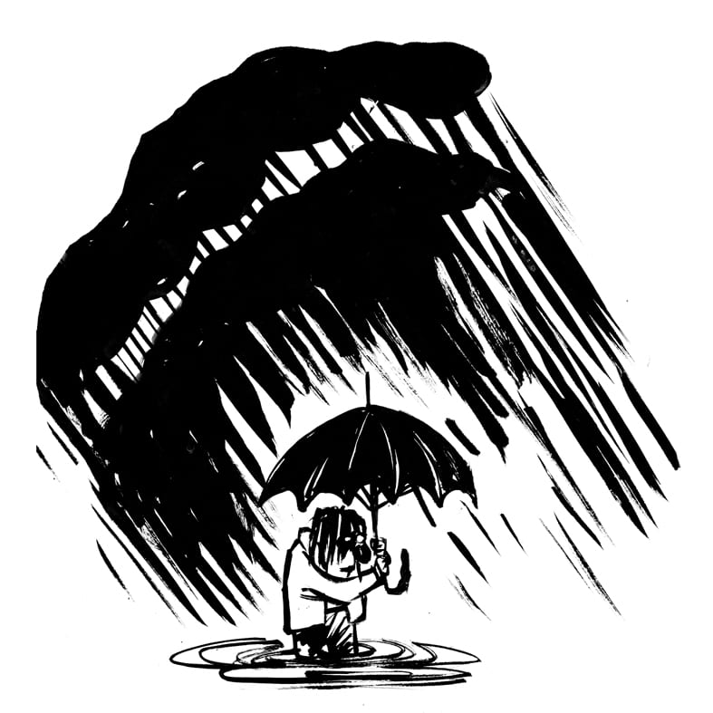 Ninguém se importa com a chuva no sétimo andar