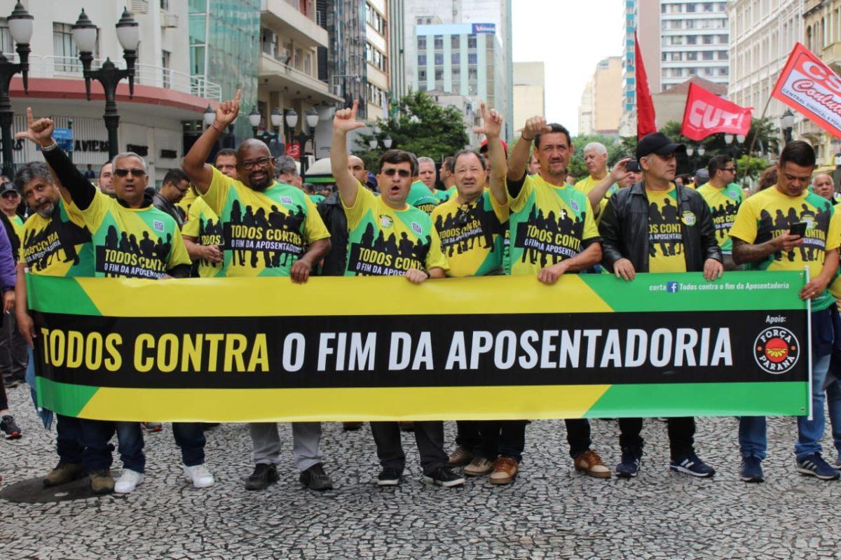 Força faz protesto contra Reforma da Previdência