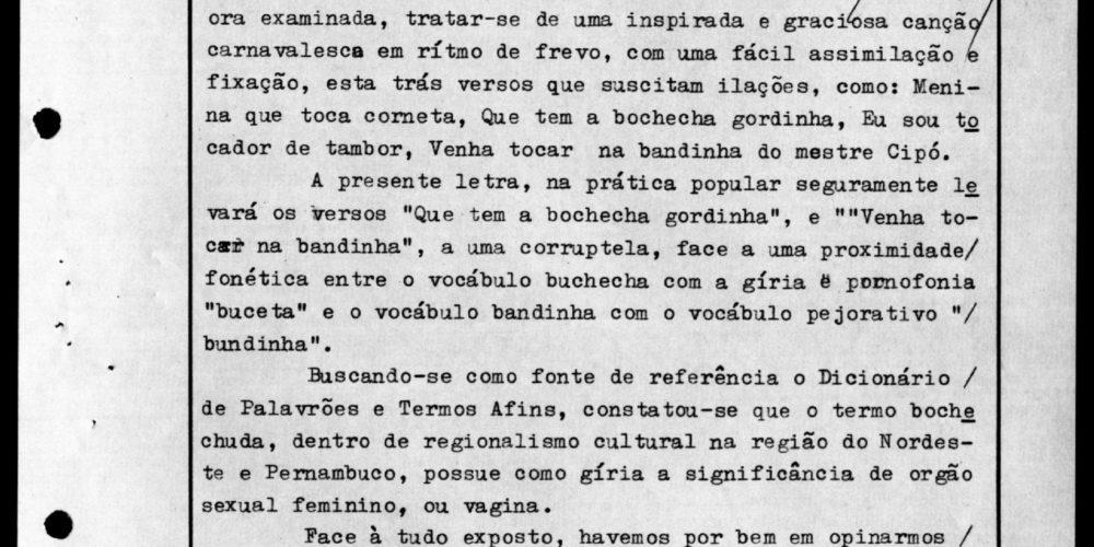Nem as marchinhas de carnaval escapavam da censura