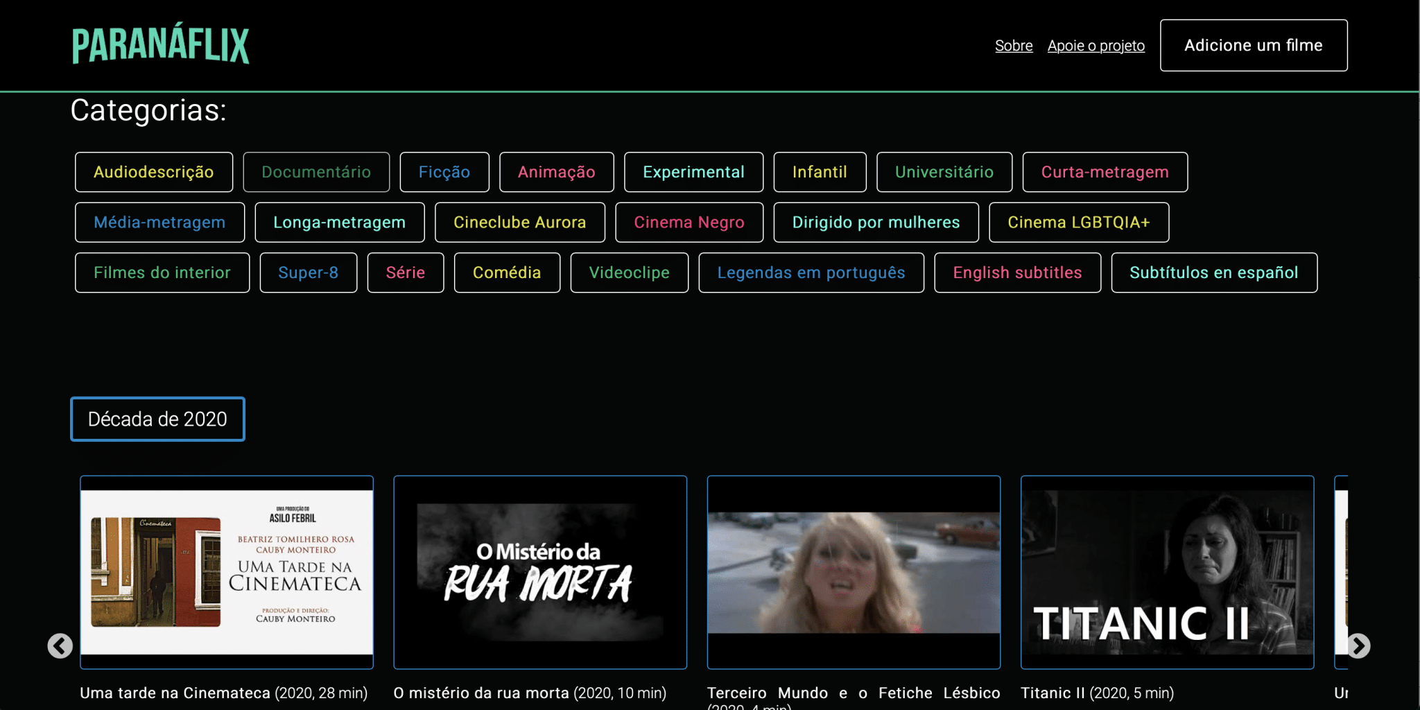 Pequeno gesto independente cria o Paranáflix, um acervo de filmes feitos no Paraná