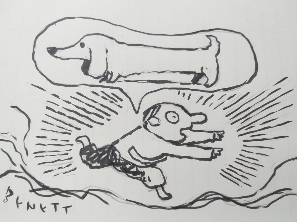 Conversa com o dachshund
