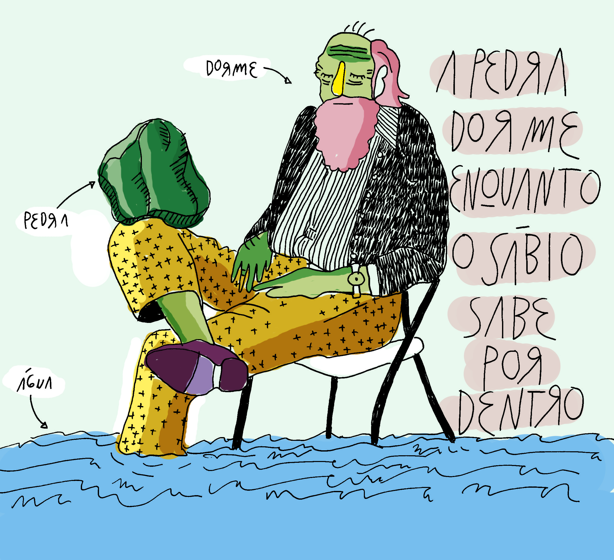 Em silêncio, piscando