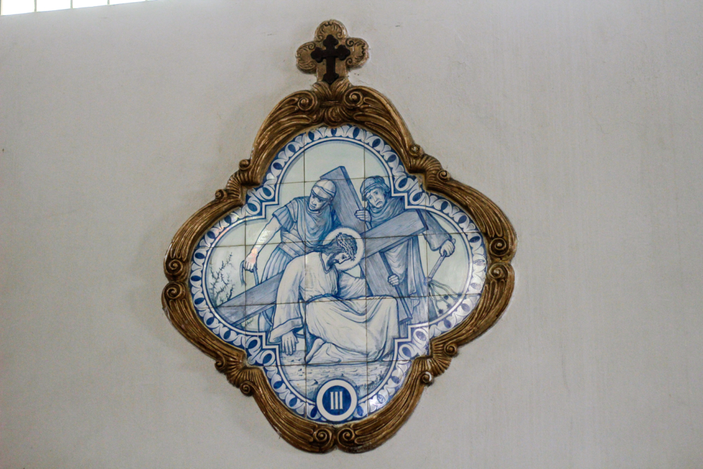 Azulejo português no interior da Igreja do Rosário