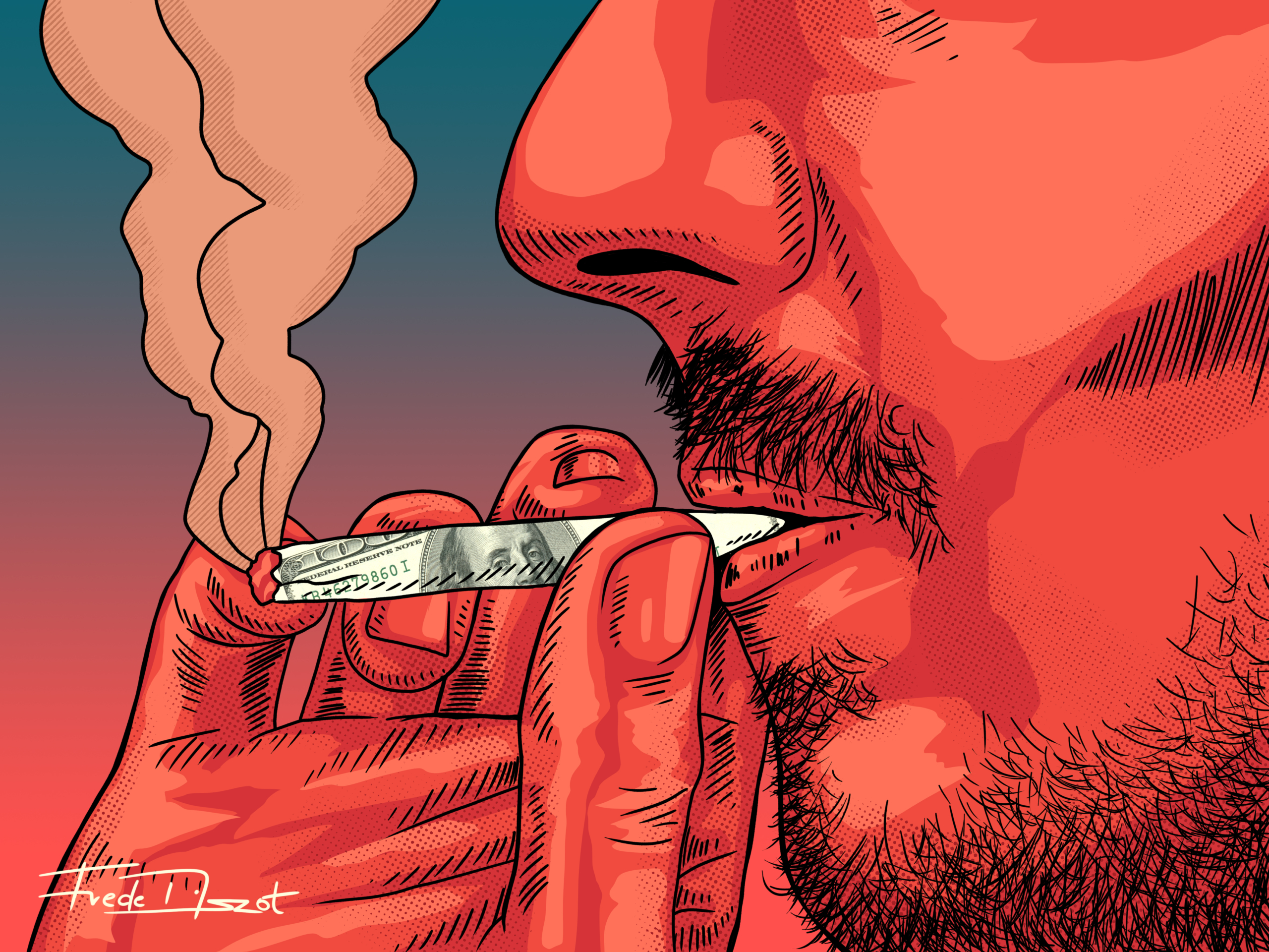 Entre dólares e drogas