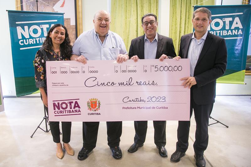 Nota Curitibana terá prêmios extras de R$ 50 mil no aniversário da cidade