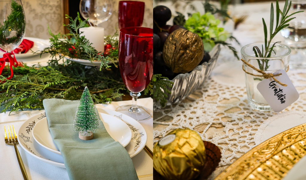 Como montar a decoração da mesa de Natal e Ano Novo