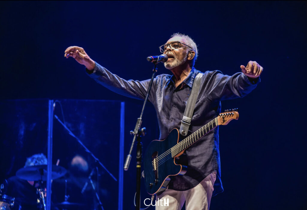 Gilberto Gil veio a Curitiba, em outubro de 2022, para show promovido pela CULT! Produções e Instituto Res Publica. (Foto de: Nay Klym/Divulgação)